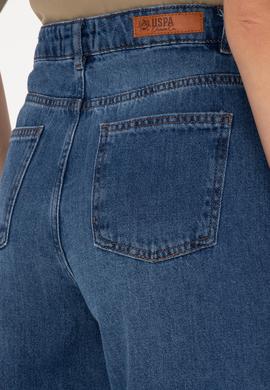 Kadın Mavi Loose Cropped Jean Pantolon - 50308093003