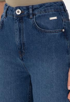 Kadın Mavi Loose Cropped Jean Pantolon - 50308093003