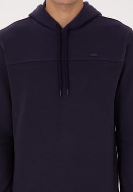 Erkek Regular Fit Kapüşonlu Petek Dokulu Mürdüm Sweatshirt - 50315526021
