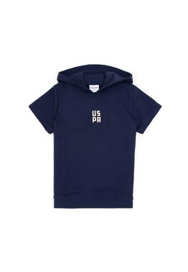 Erkek Çocuk Lacivert Kısa Kollu Kapüşonlu Sweatshirt - 50325170003