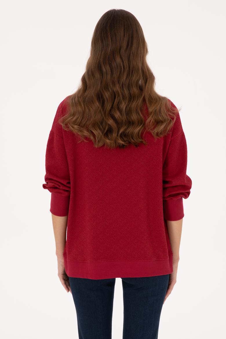 Kadın Bordo Sweatshirt - 50309077006