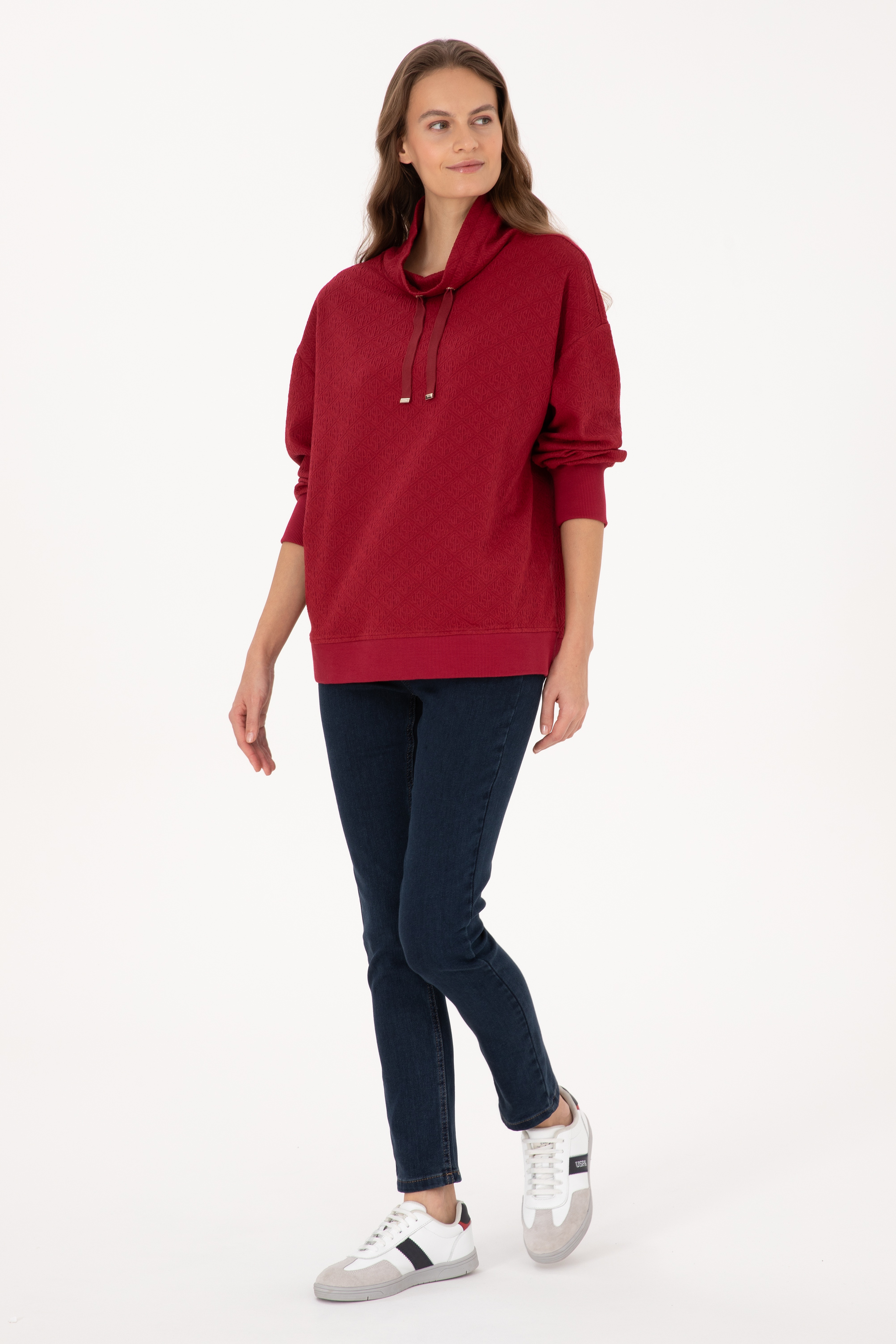 Kadın Bordo Sweatshirt