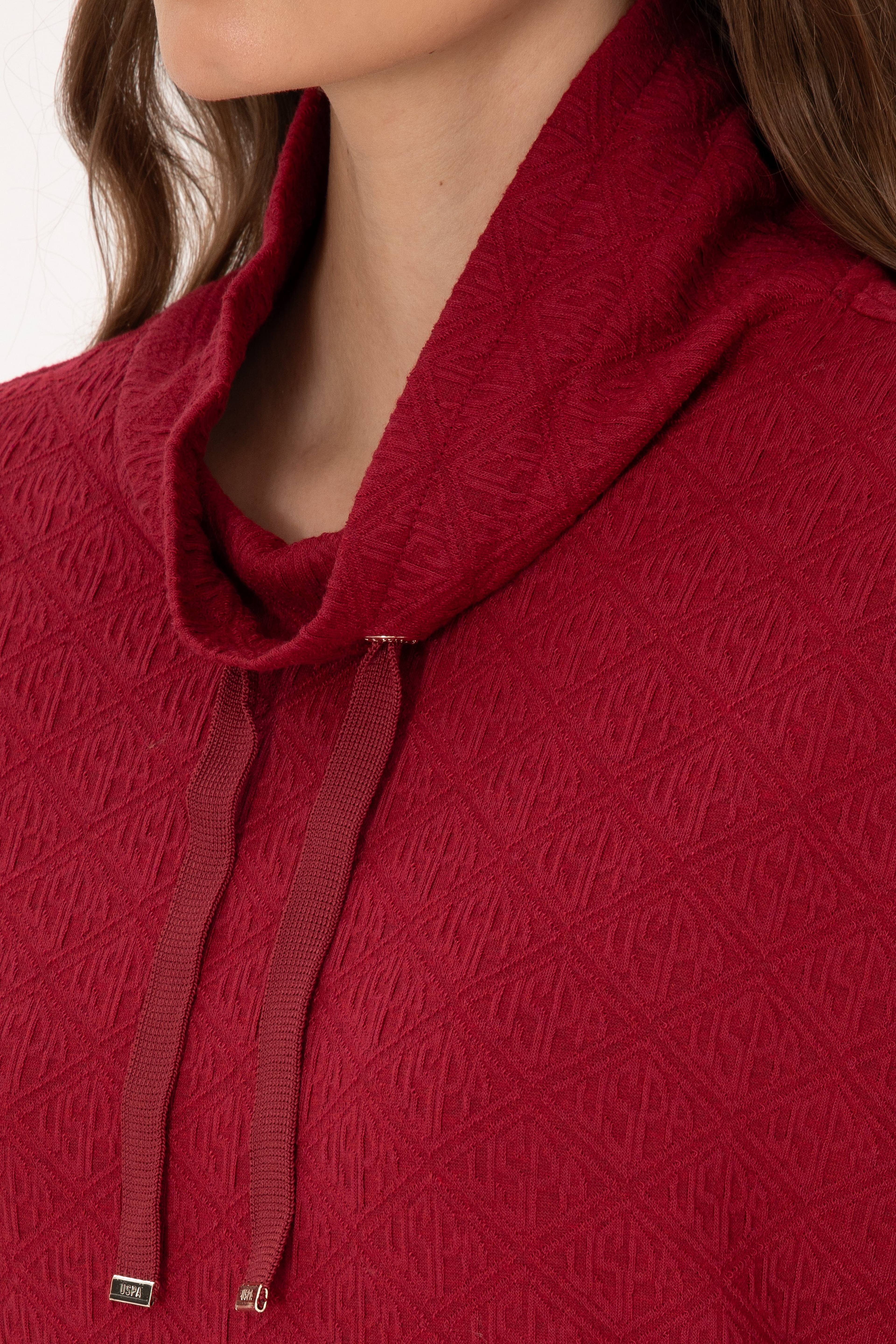Kadın Bordo Sweatshirt - Image 7
