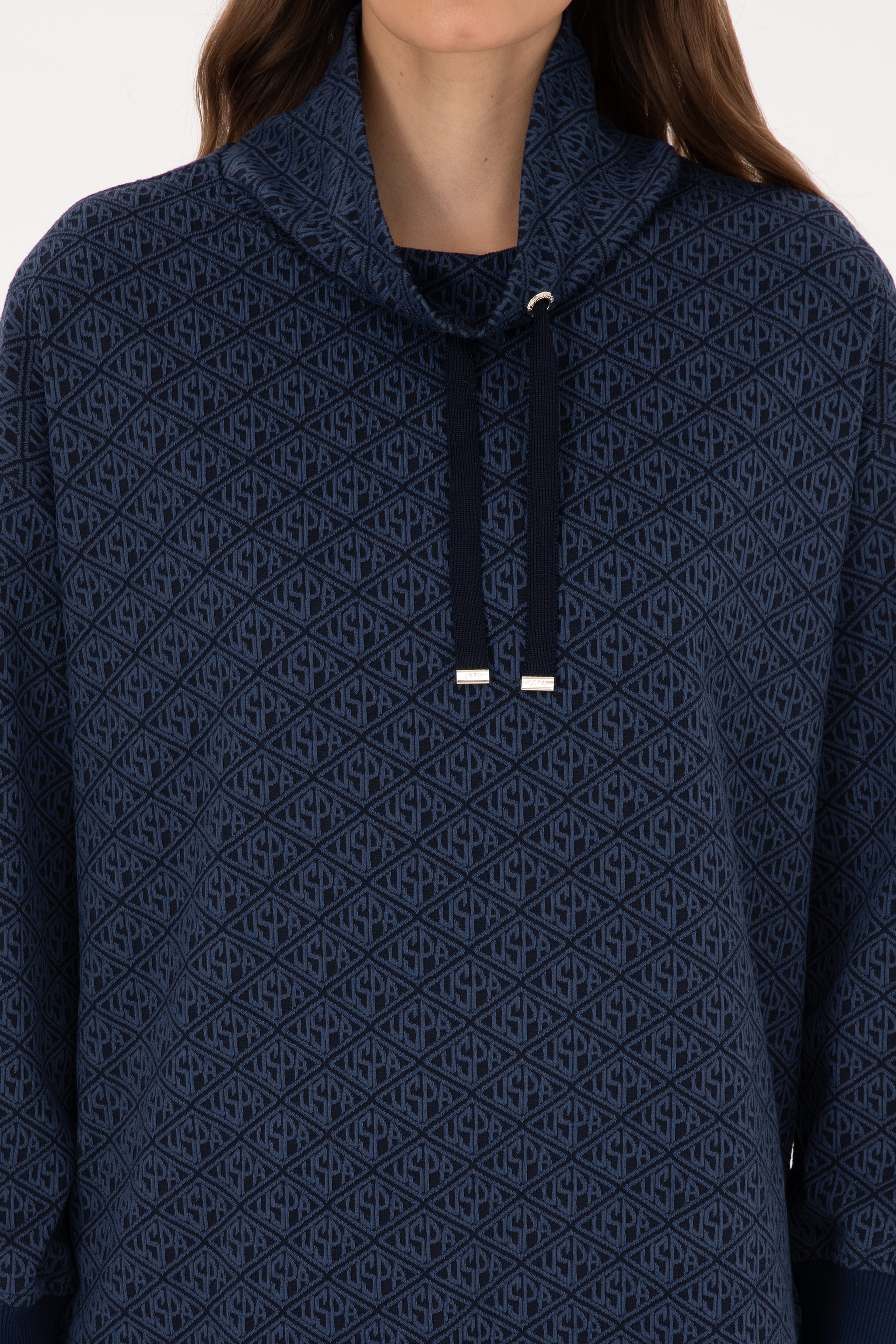 Kadın Lacivert Sweatshirt - Image 6