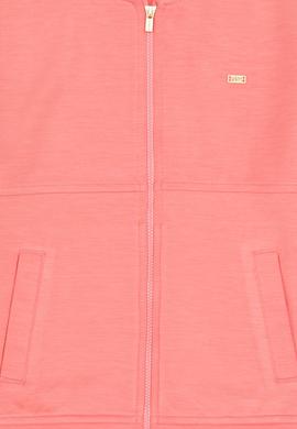 Kız Çocuk Neon Pembe Fermuarlı Örme Hırka - 50317869010