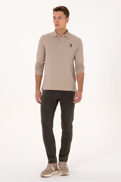 Erkek Kahverengi Slim Fit Jean Pantolon
