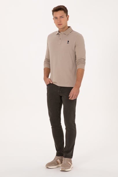 Erkek Kahverengi Slim Fit Jean Pantolon
