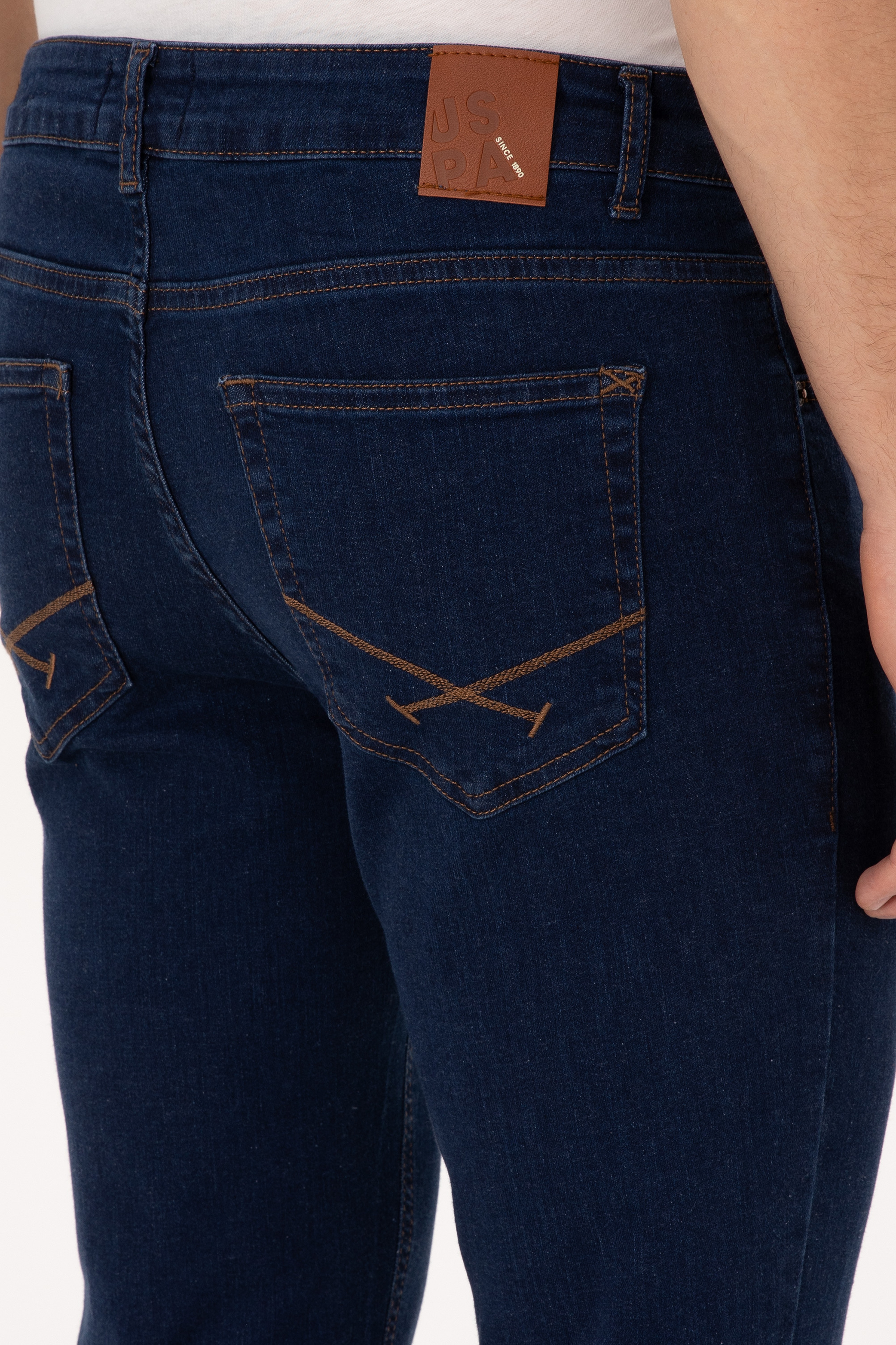 Erkek Koyu Mavi Slim Fit Jean Pantolon - Image 6