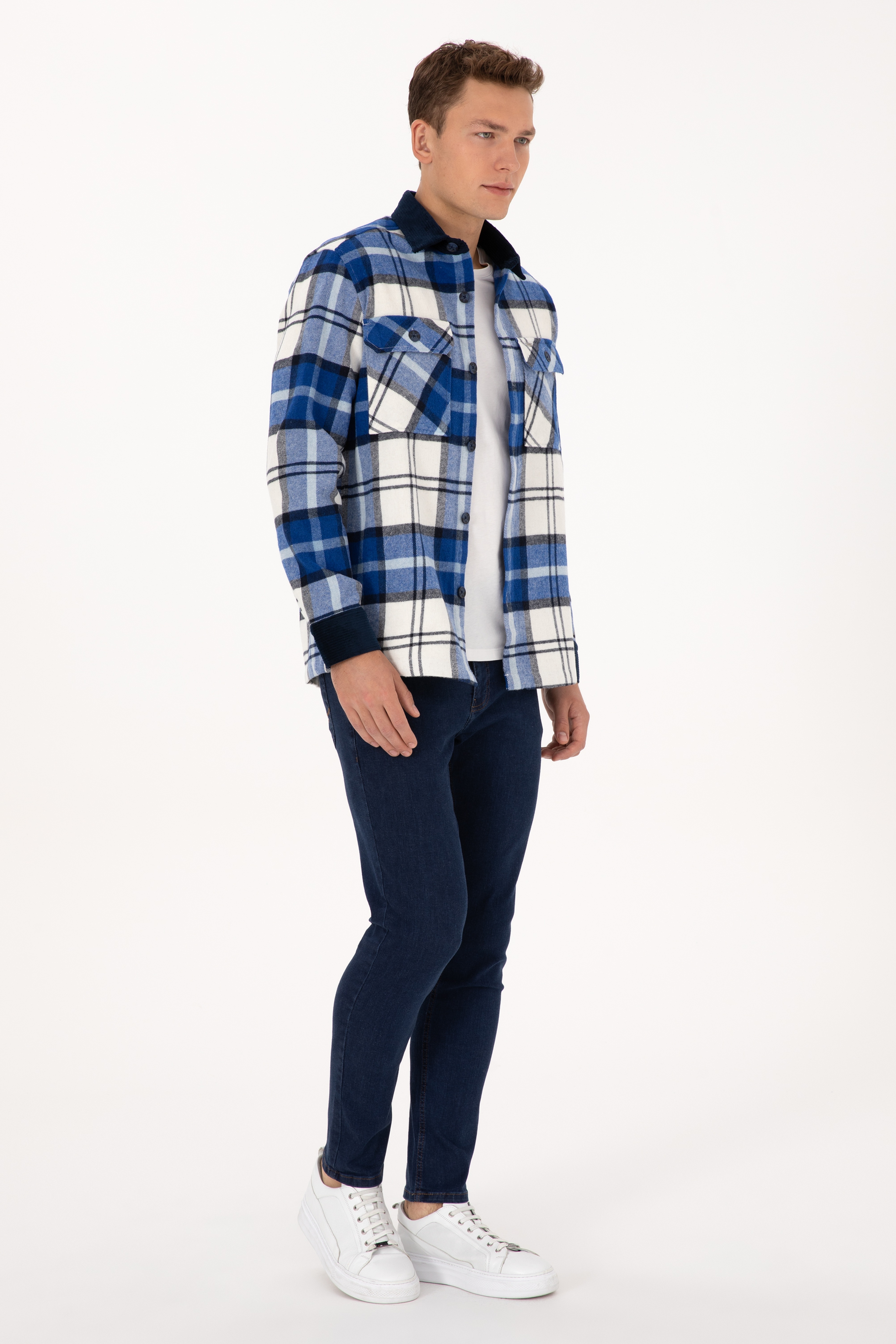 Erkek Koyu Mavi Slim Fit Jean Pantolon - Image 3