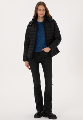Kadın Siyah Mont - 50307935025