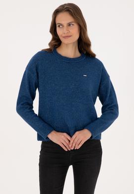 Kadın Lacivert Bisiklet Yaka Kazak - 50310021004