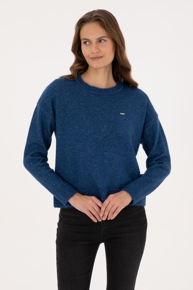 Kadın Lacivert Bisiklet Yaka Kazak - 50310021004