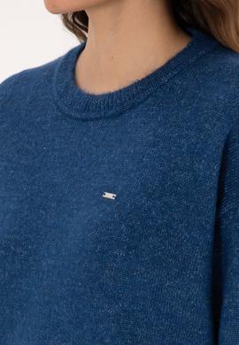 Kadın Lacivert Bisiklet Yaka Kazak - 50310021004