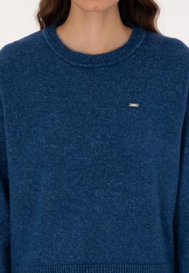 Kadın Lacivert Bisiklet Yaka Kazak - 50310021004