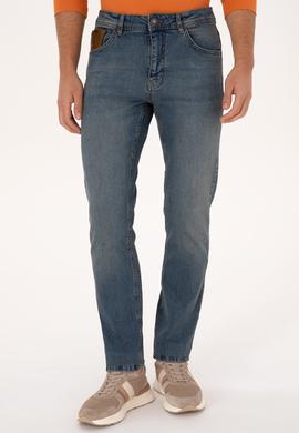 Erkek Mavi Straight Jean Pantolon - 50308293081