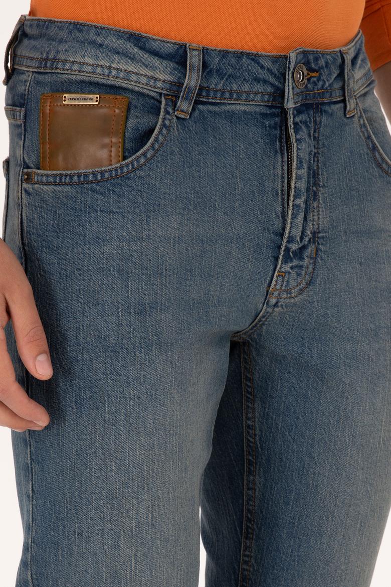 Erkek Mavi Straight Jean Pantolon - 50308293081