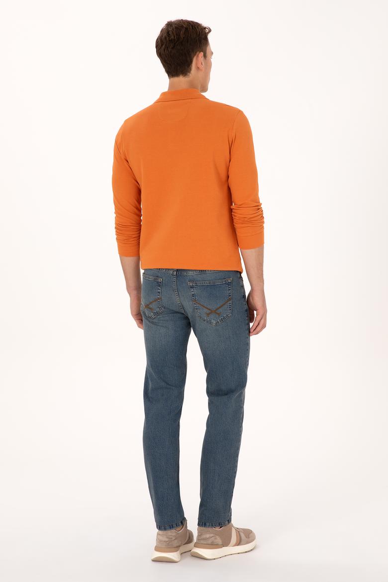 Erkek Mavi Straight Jean Pantolon - 50308293081