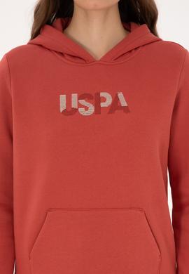 Kadın Kiremit Kapüşonlu Basic Sweatshirt - 50307711101