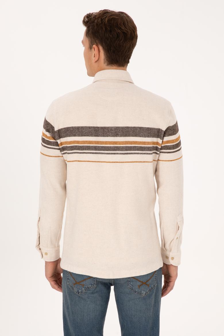 Erkek Krem Uzun Kollu Gömlek - 50308334013