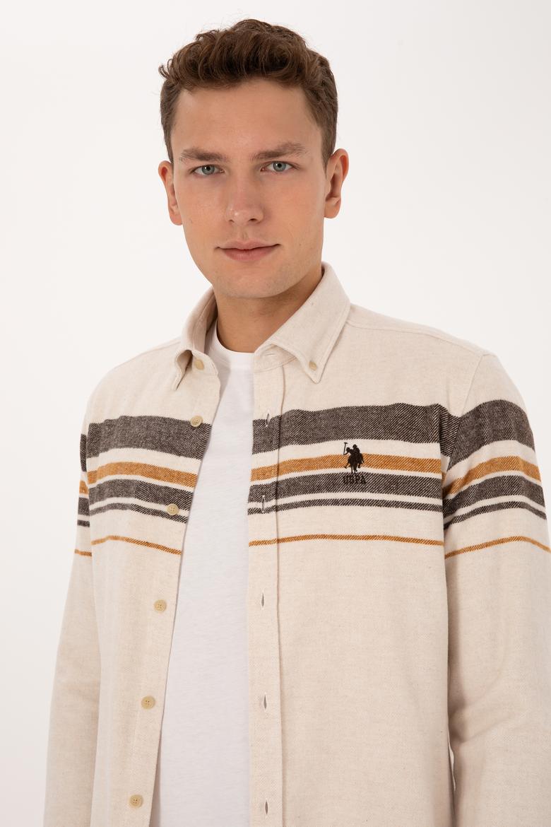 Erkek Krem Uzun Kollu Gömlek - 50308334013