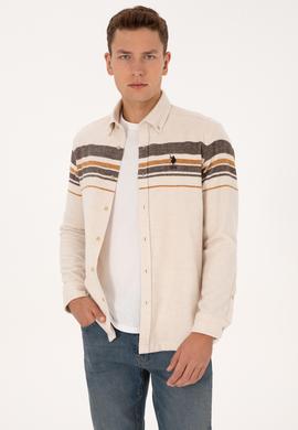 Erkek Krem Uzun Kollu Gömlek - 50308334013