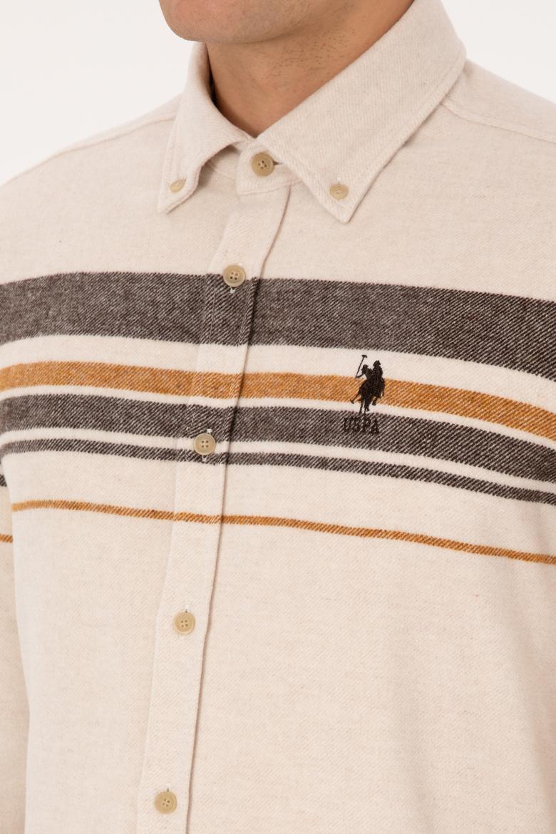 Erkek Krem Uzun Kollu Gömlek - 50308334013