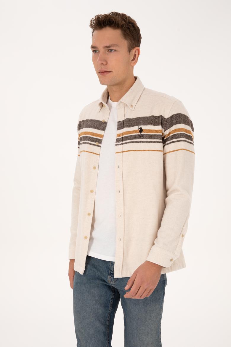 Erkek Krem Uzun Kollu Gömlek - 50308334013