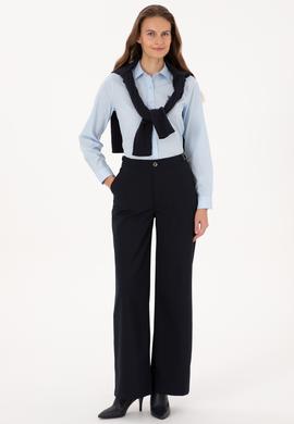 Kadın Lacivert Kanvas Pantolon - 50309342005