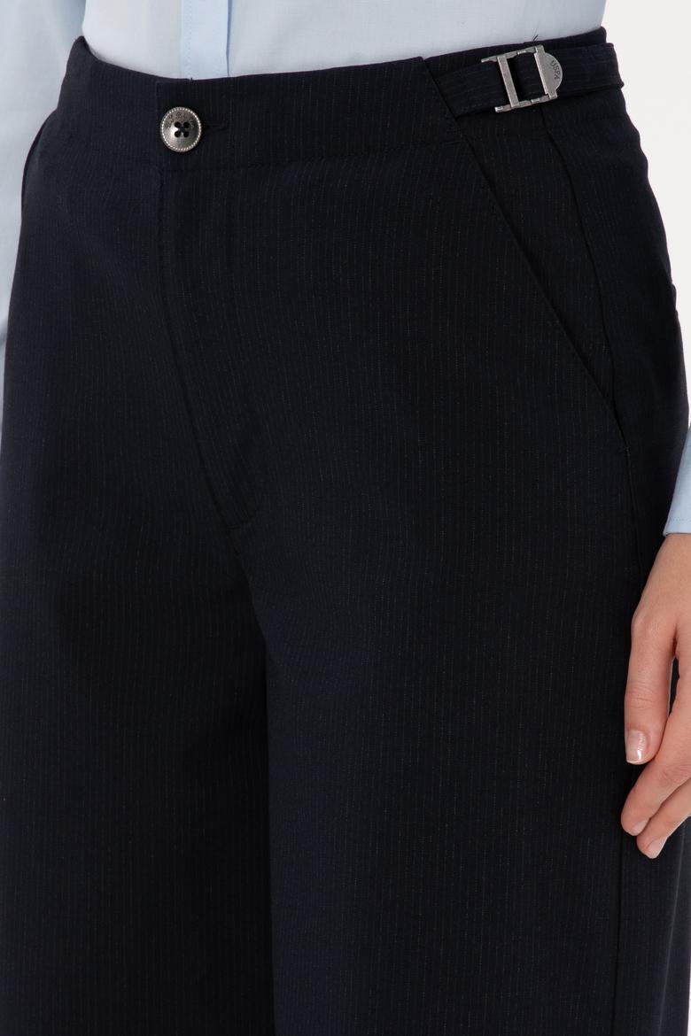 Kadın Lacivert Kanvas Pantolon - 50309342005