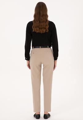 Kadın Koyu Bej Kanvas Pantolon - 50309259018