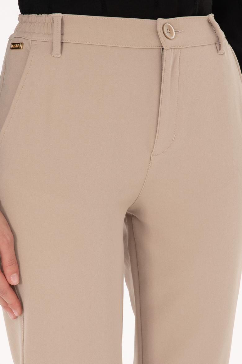 Kadın Koyu Bej Kanvas Pantolon - 50309259018