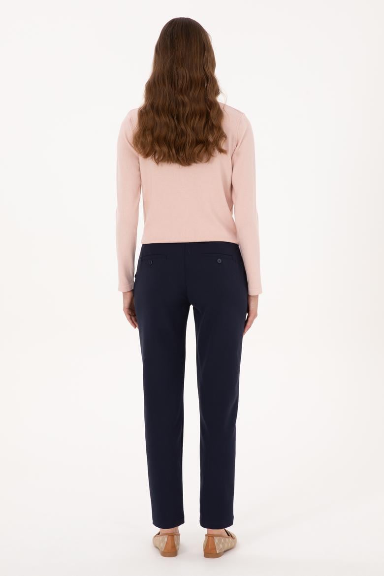 Kadın Lacivert Kanvas Pantolon - 50309259002