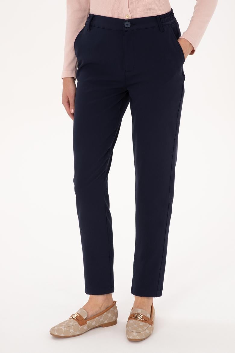 Kadın Lacivert Kanvas Pantolon - 50309259002