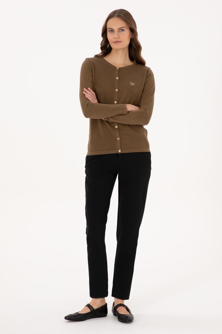 Kadın Siyah Kanvas Pantolon - 50309259009