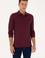 Erkek Regular Fit Polo Yaka Bordo Basic Sweatshirt