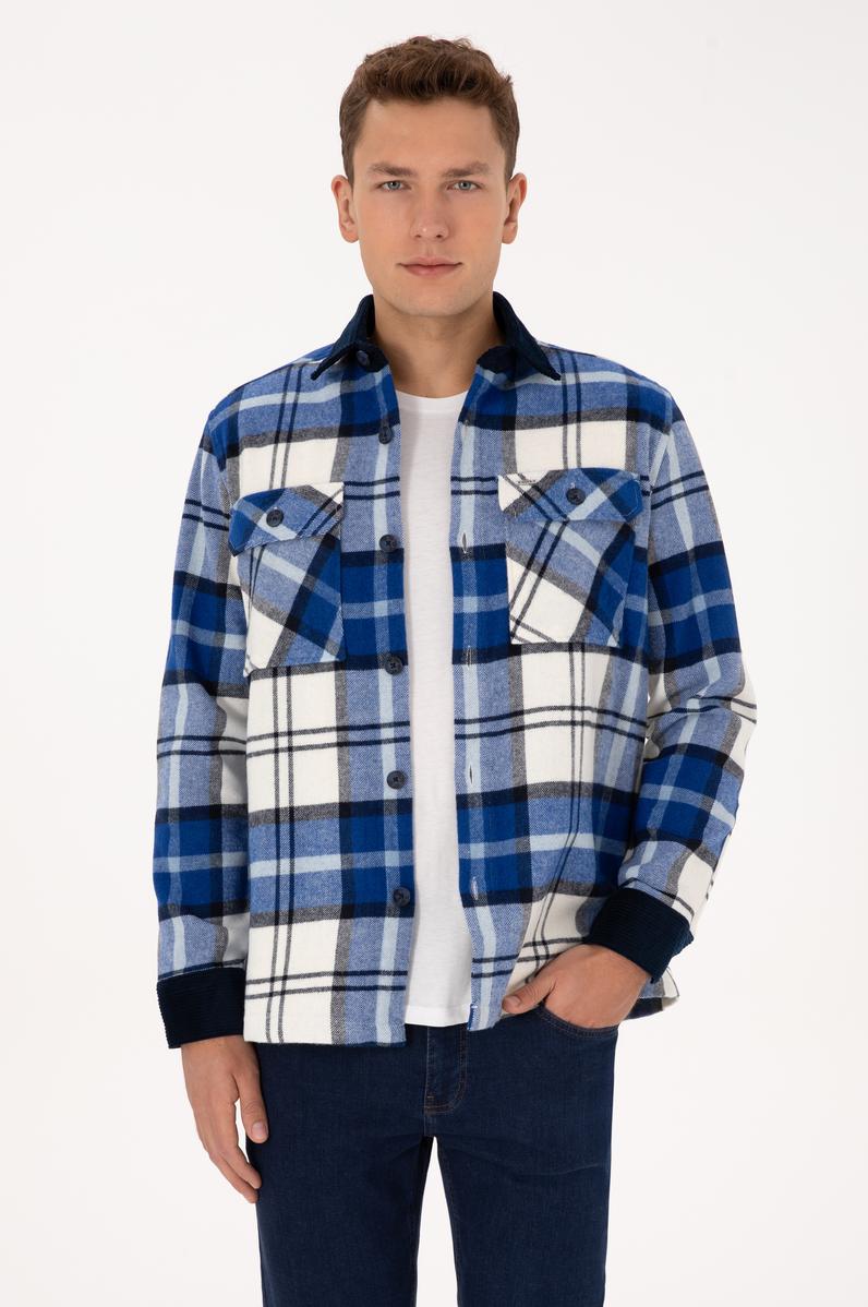 Erkek Lacivert Uzun Kollu Gömlek