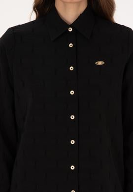 Kadın Siyah Uzun Kollu Gömlek - 50308707005