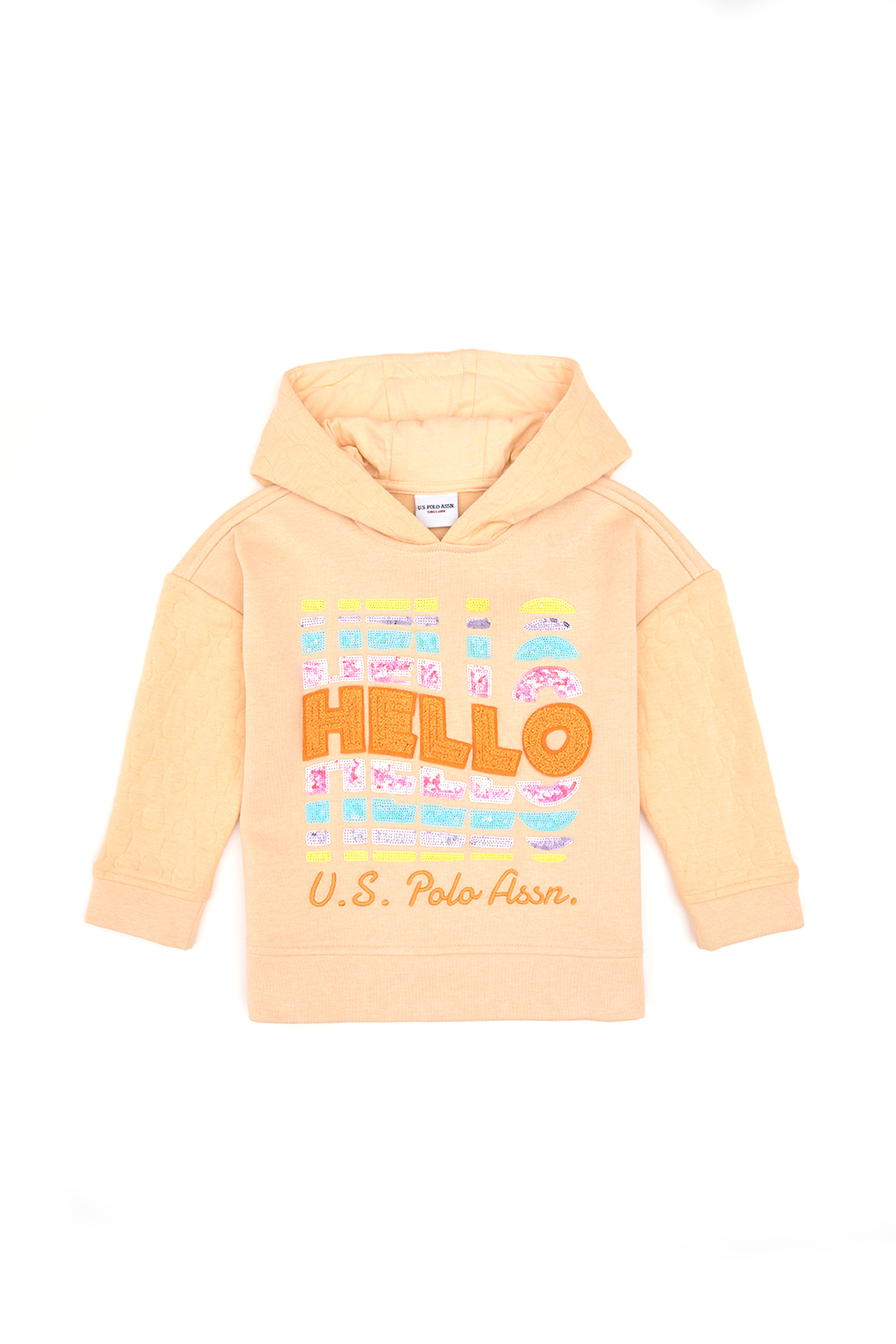 Kız Çocuk Pembe Kapüşonlu Sweatshirt