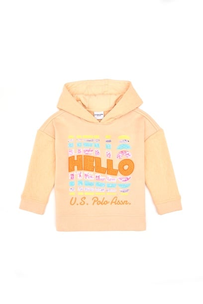 Kız Çocuk Pembe Kapüşonlu Sweatshirt