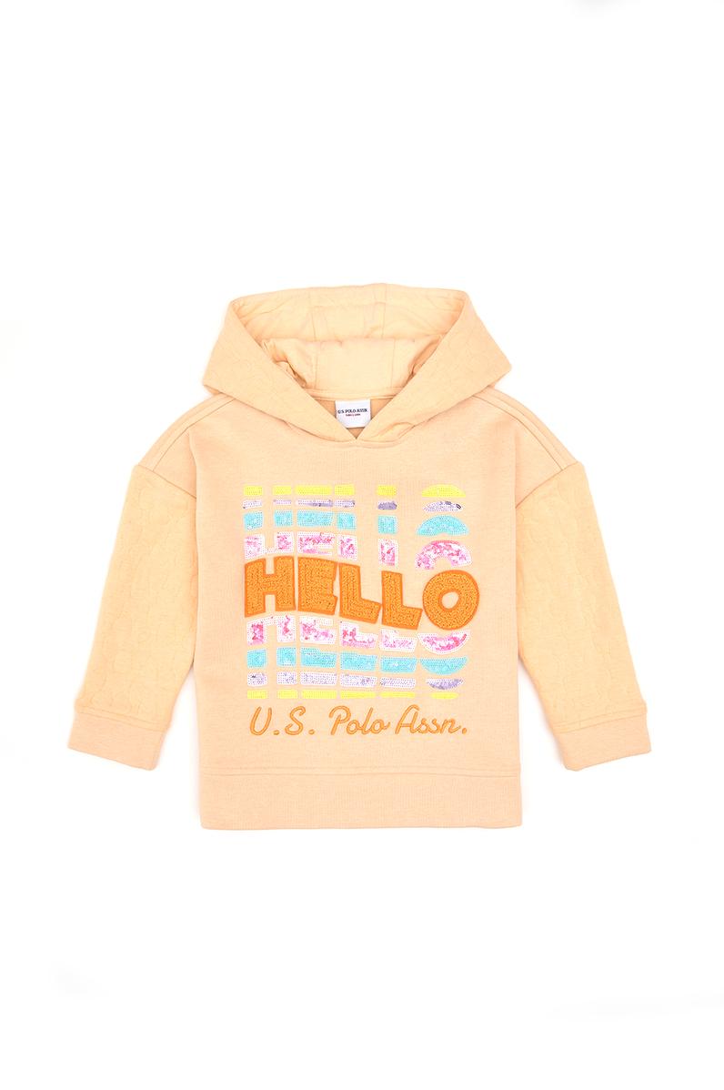 Kız Çocuk Pembe Kapüşonlu Sweatshirt