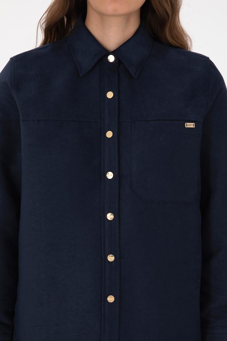 Kadın Lacivert Uzun Kollu Gömlek - 50317242003