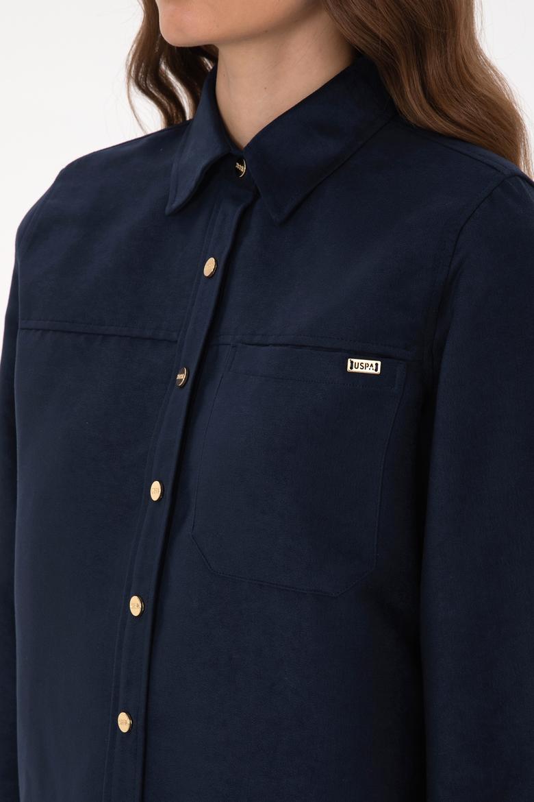 Kadın Lacivert Uzun Kollu Gömlek - 50317242003