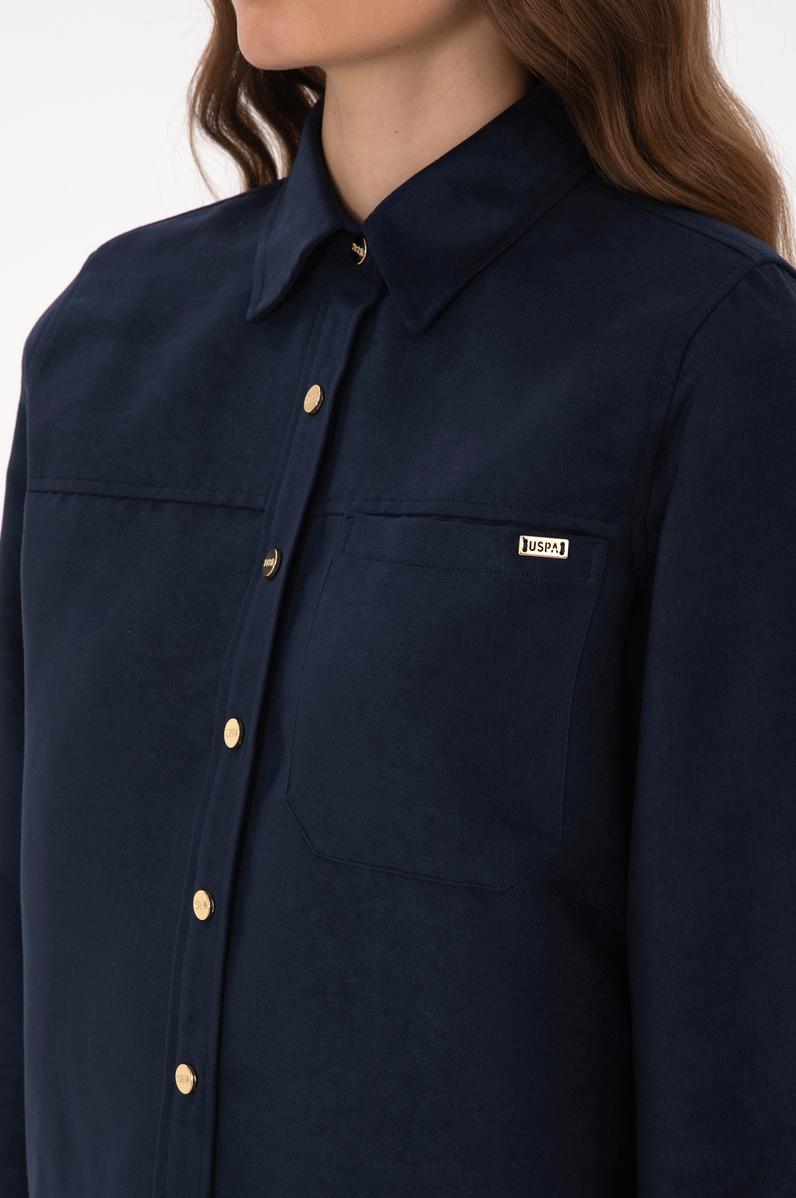 Kadın Lacivert Uzun Kollu Gömlek