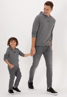 Erkek Çocuk Gri Kapüşonlu Sweatshirt - 50293515006