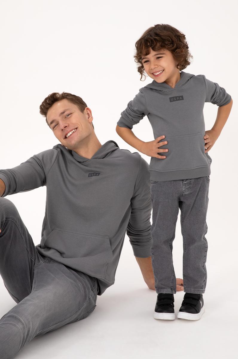 Erkek Gri Sweatshirt