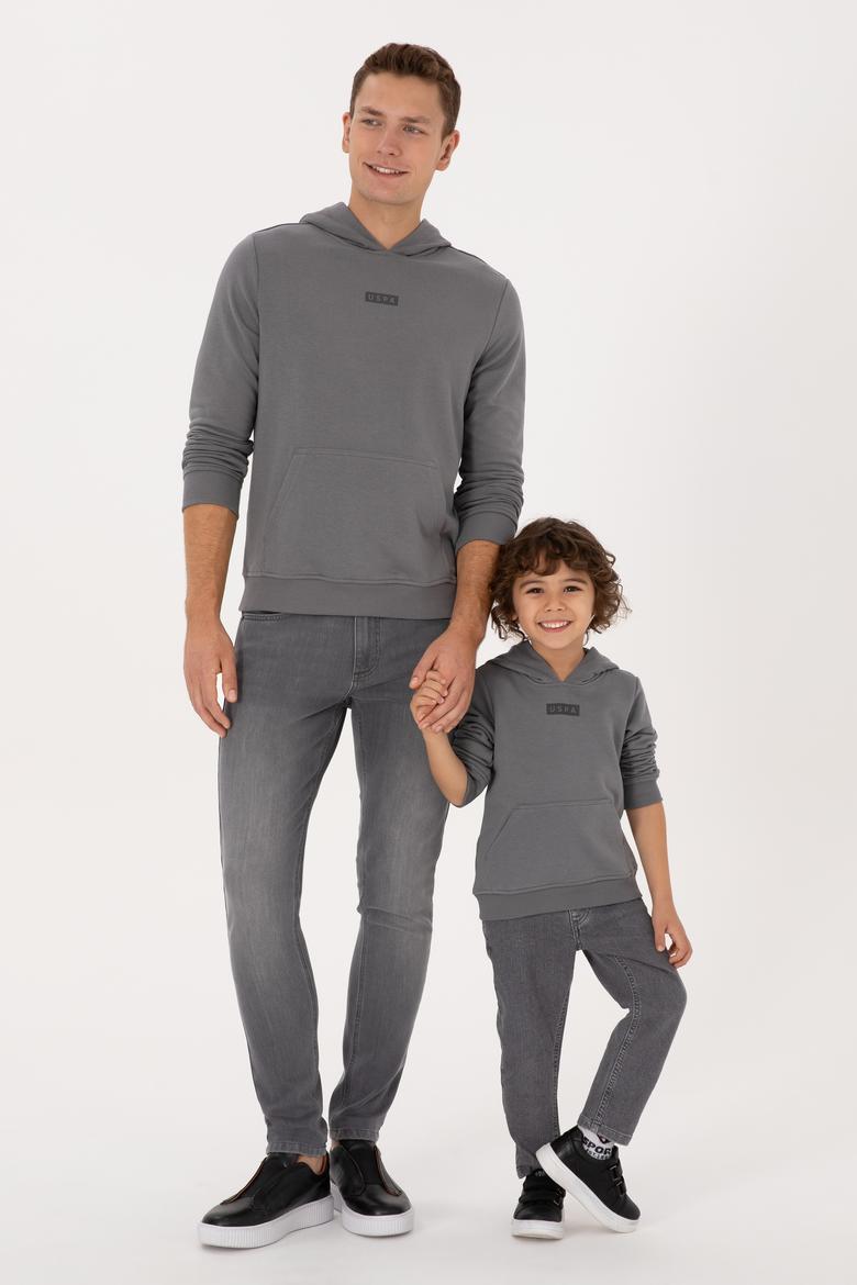 Erkek Gri Sweatshirt