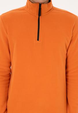 Erkek Regular Fit Bakır Polar Yarım Fermuarlı Basic Sweatshirt - 50313777078