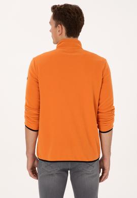 Erkek Regular Fit Bakır Polar Yarım Fermuarlı Basic Sweatshirt - 50313777078