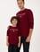 Erkek Regular Fit Bisiklet Yaka Bordo İnce Basic Sweatshirt