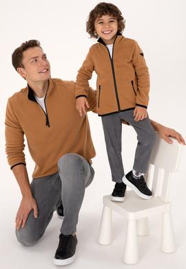 Erkek Çocuk Camel Örme Hırka - 50313853114